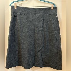 Ibex Dark Gray Merino Wool Skirt